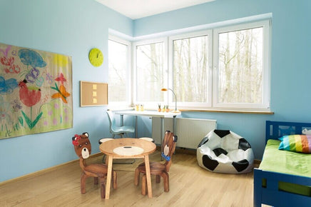 Children's furniture Set Bear Table and 2 Chairs -natural wood handmade and solid build KingsWarehouse 