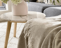 Chiswick Throw - Merino Wool/Cashmere - Beige Kings Warehouse 