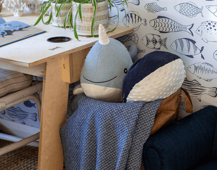 Chiswick Throw - Merino Wool/Cashmere - Navy Kings Warehouse 