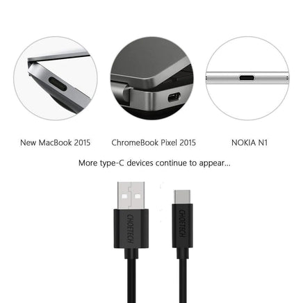 CHOETECH AC0004 USB-A to USB-C Charge & Sync Cable 3M Black Kings Warehouse 