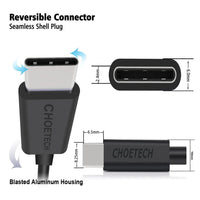 CHOETECH AC0004 USB-A to USB-C Charge & Sync Cable 3M Black Kings Warehouse 
