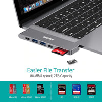 CHOETECH HUB-M14 USB-C 7 in 1 Expand Docking Station Hub for MacBook Pro Kings Warehouse 