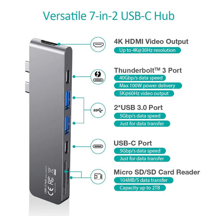 CHOETECH HUB-M14 USB-C 7 in 1 Expand Docking Station Hub for MacBook Pro Kings Warehouse 