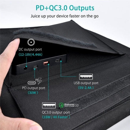 CHOETECH SC007 Solar Panel Portable Charger 80W 18V with USB-C PD 30W Kings Warehouse 