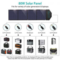 CHOETECH SC007 Solar Panel Portable Charger 80W 18V with USB-C PD 30W Kings Warehouse 