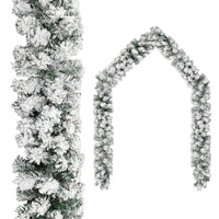 Christmas Garland with Flocked Snow Green 20 m PVC Kings Warehouse 