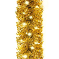 Christmas Garland with LED Lights 10 m Gold Kings Warehouse 