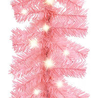 Christmas Garland with LED Lights 10 m Pink Kings Warehouse 