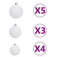 Christmas Garland with LEDs&Ball Set Green 5 m PVC Kings Warehouse 