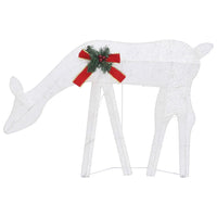 Christmas Reindeer Family 270x7x90 cm Silver Cold White Mesh Kings Warehouse 