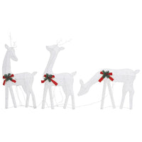 Christmas Reindeer Family 270x7x90 cm Silver Cold White Mesh Kings Warehouse 