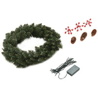 Christmas Wreaths 2 pcs with Decoration Green 45 cm Kings Warehouse 