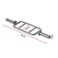 Chrome Olympic Tricep Bar Barbell Heavy Duty with Spring Collars Kings Warehouse 