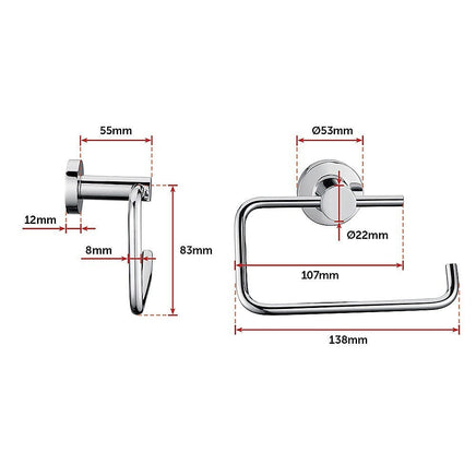 Classic Chrome Toilet Paper Holder Bathroom Home & Garden Kings Warehouse 