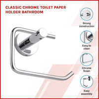 Classic Chrome Toilet Paper Holder Bathroom Kings Warehouse 