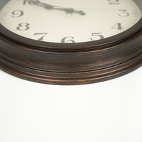 Classic Wall Clock Silent Non-Ticking Quartz Battery Operated Luxury Wood Kings Warehouse 