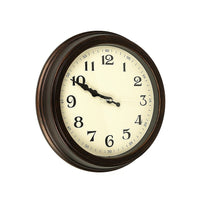 Classic Wall Clock Silent Non-Ticking Quartz Battery Operated Luxury Wood Kings Warehouse 