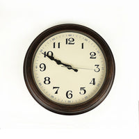 Classic Wall Clock Silent Non-Ticking Quartz Battery Operated Luxury Wood Kings Warehouse 