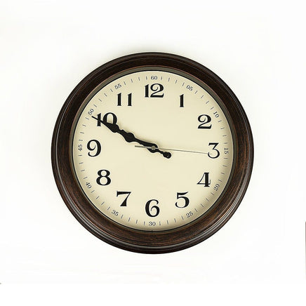 Classic Wall Clock Silent Non-Ticking Quartz Battery Operated Luxury Wood Kings Warehouse 
