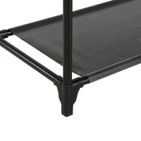 Clothes Rack Steel and Non-woven Fabric 55x28.5x175 cm Black Kings Warehouse 