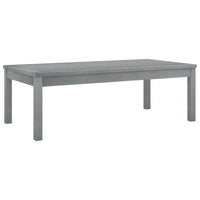Coffee Table 100x50x33 cm Grey Solid Acacia Wood Kings Warehouse 
