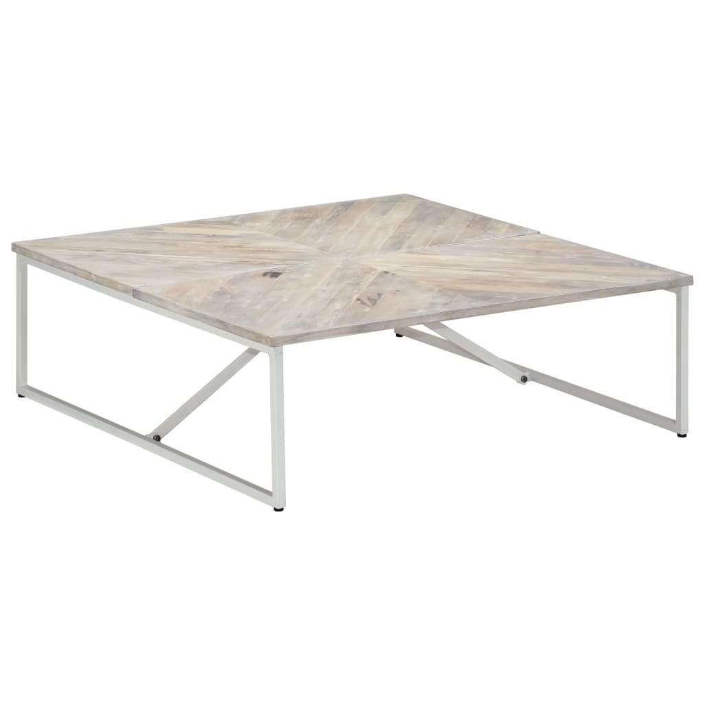 Coffee Table 110x110x36 cm Solid Mango Wood Kings Warehouse 