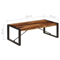 Coffee Table 120x60x40 cm Solid Sheesham Wood Kings Warehouse 