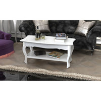 Coffee Table 2 Tiers MDF White Kings Warehouse 