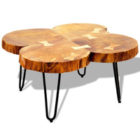 Coffee Table 35 cm 4 Trunks Solid Sheesham Wood Kings Warehouse 