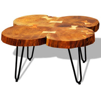Coffee Table 35 cm 4 Trunks Solid Sheesham Wood Kings Warehouse 