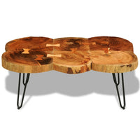 Coffee Table 35 cm 6 Trunks Solid Sheesham Wood Kings Warehouse 