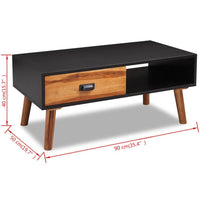 Coffee Table 90x50x40 cm Solid Acacia Wood Kings Warehouse 