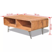 Coffee Table 90x55.5x38.5 cm Wood Brown Kings Warehouse 