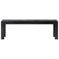 Coffee Table Black 110x50x35 cm Solid Mango Wood Kings Warehouse 