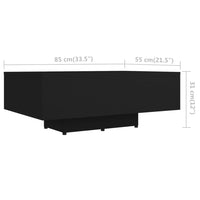 Coffee Table Black 85x55x31 cm living room Kings Warehouse 