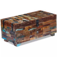 Coffee Table Box Chest Solid Reclaimed Wood 80x40x35 cm Kings Warehouse 