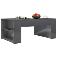 Coffee Table High Gloss Grey 100x60x42 cm Kings Warehouse 