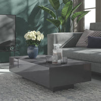 Coffee Table High Gloss Grey 115x60x31 cm living room Kings Warehouse 