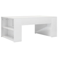 Coffee Table High Gloss White 100x60x42 cm Living room Kings Warehouse 