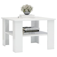 Coffee Table High Gloss White 60x60x42 cm Kings Warehouse 
