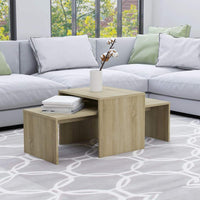 Coffee Table Set Sonoma Oak 100x48x40 cm Living room Kings Warehouse 