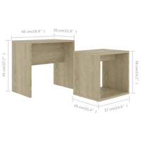 Coffee Table Set Sonoma Oak 48x30x45 cm Living room Kings Warehouse 