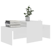 Coffee Table Set White 100x48x40 cm Living room Kings Warehouse 
