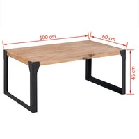 Coffee Table Solid Acacia Wood 100x60x45 cm Kings Warehouse 