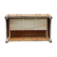 Coffee Table Solid Acacia Wood & Veneer 1 Drawers Storage Oak Colour Furniture Kings Warehouse 
