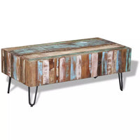 Coffee Table Solid Reclaimed Wood 100x50x38 cm Kings Warehouse 