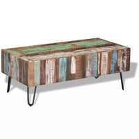 Coffee Table Solid Reclaimed Wood 100x50x38 cm Kings Warehouse 