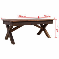 Coffee Table Solid Reclaimed Wood 110x60x45 cm Kings Warehouse 