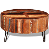 Coffee Table Solid Reclaimed Wood Round Kings Warehouse 