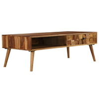 Coffee Table Solid Sheesham Wood with Honey Finish 110x50x37 cm Kings Warehouse 